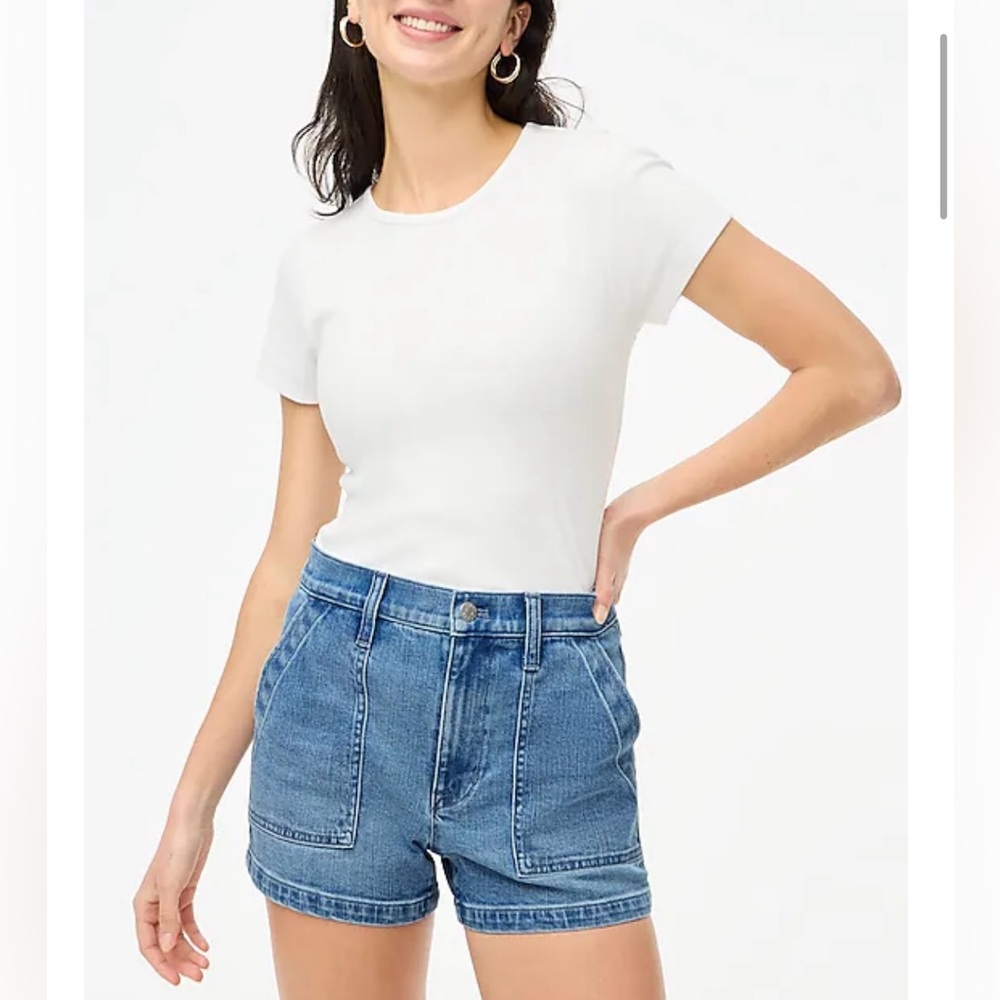 J Crew Utility Denim Shorts. New without tag.